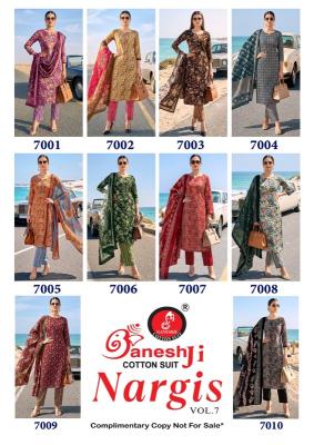 Ganeshji nargis vol-7 cotton dress material wholesale